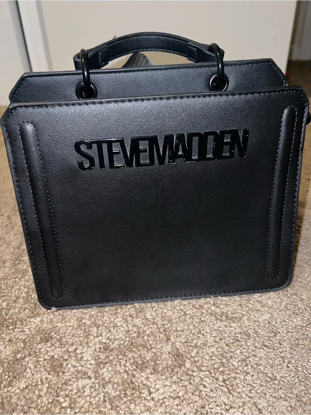 Steve Madden Black Crossbody Tote